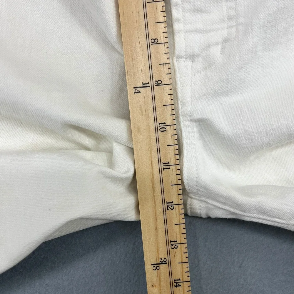 Madewell The Perfect Vintage Crop Jean White High Rise Raw Hem Size 30 - Picture 8 of 13